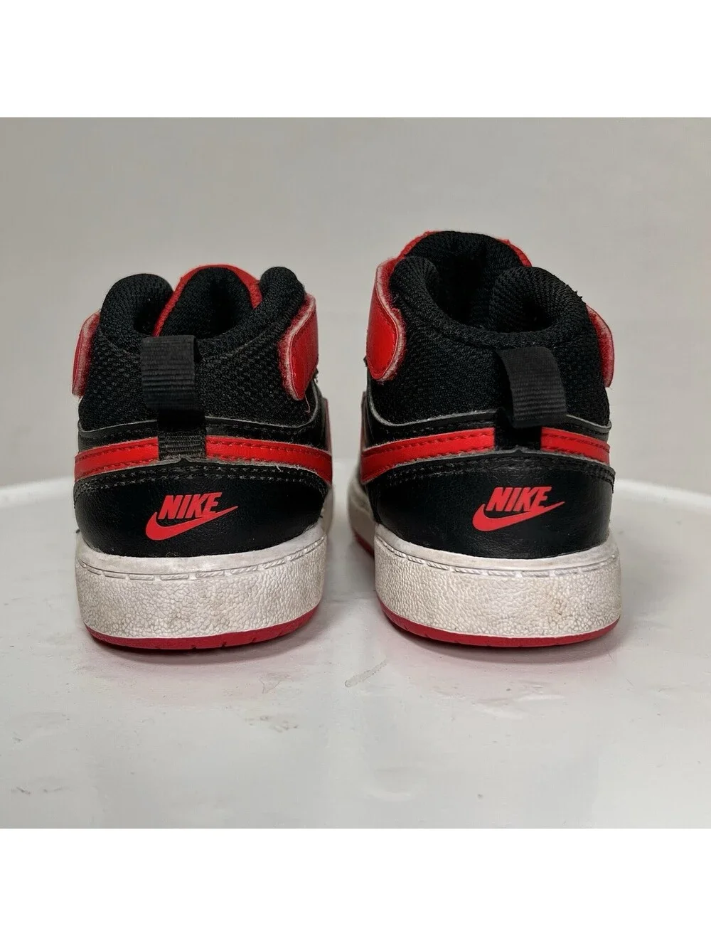 Nike Court Borough Mid 2 Toddlers Shoes CD7784-003 University Red Black Size 7C